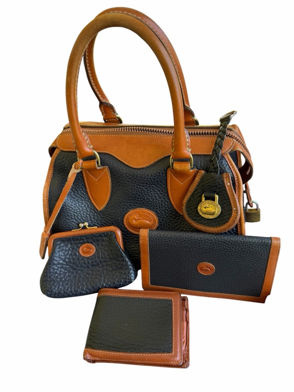 Dooney & Bourke Navy Blue Vintage Bag Set Authentic